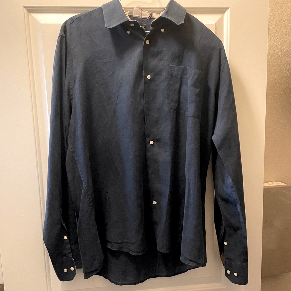 Barbour Dress Tartan 100% linen shirt, great condition